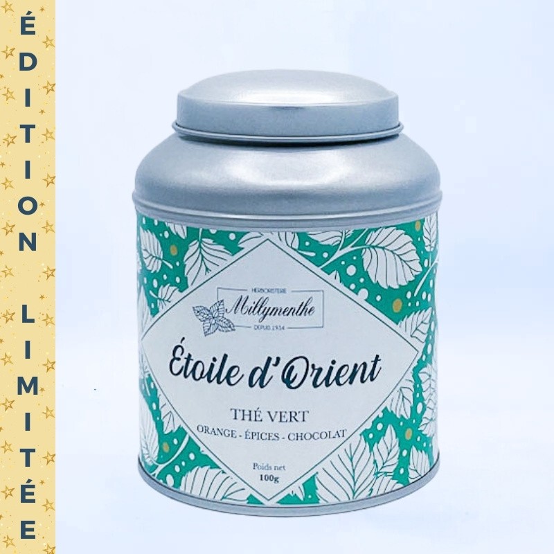 Étoile d'Orient - Thé Vert aux saveurs d'orange, épices et chocolat.