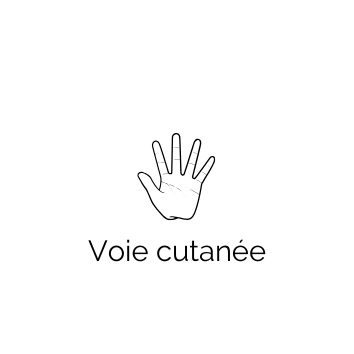 pictogramme pour la prise cutanée